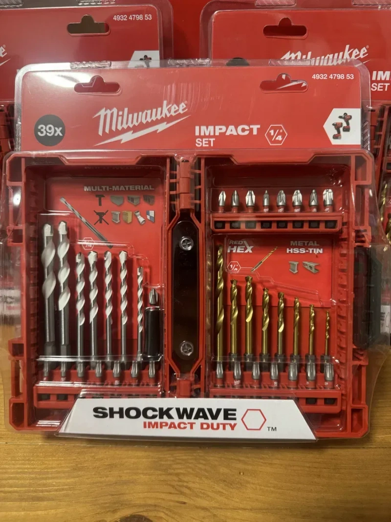 Набір біт та свердл Milwaukee 39Шт під 1/4, ShW HEX / RedHEX HSS-G TiN — фото 2