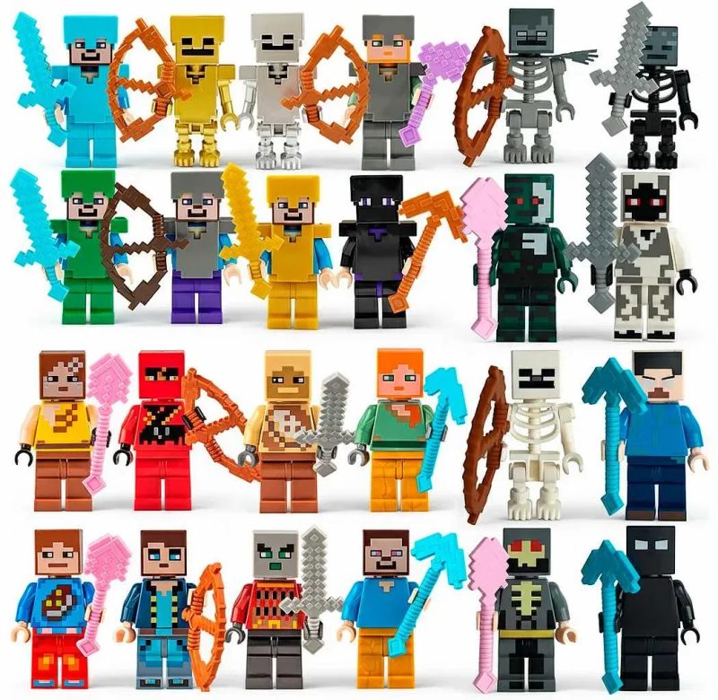 Набор фигурок Лего Майнкрафт 24 штуки. Адвент календарь Lego Minecraft — фото 4