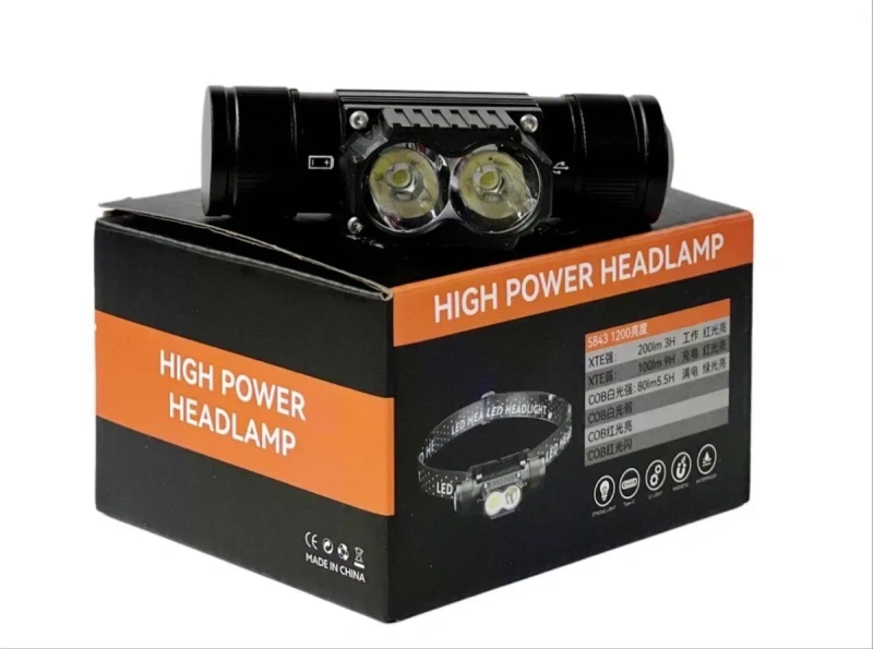Налобний акумуляторний LED-ліхтар SY-5842, 2 LED, Type-C
