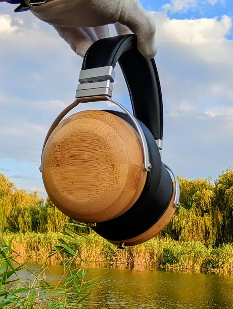 Наушники  HI-FI HI-END  бамбук настройка звука Onkyo SN-1,  STAX 4000$ — фото 2