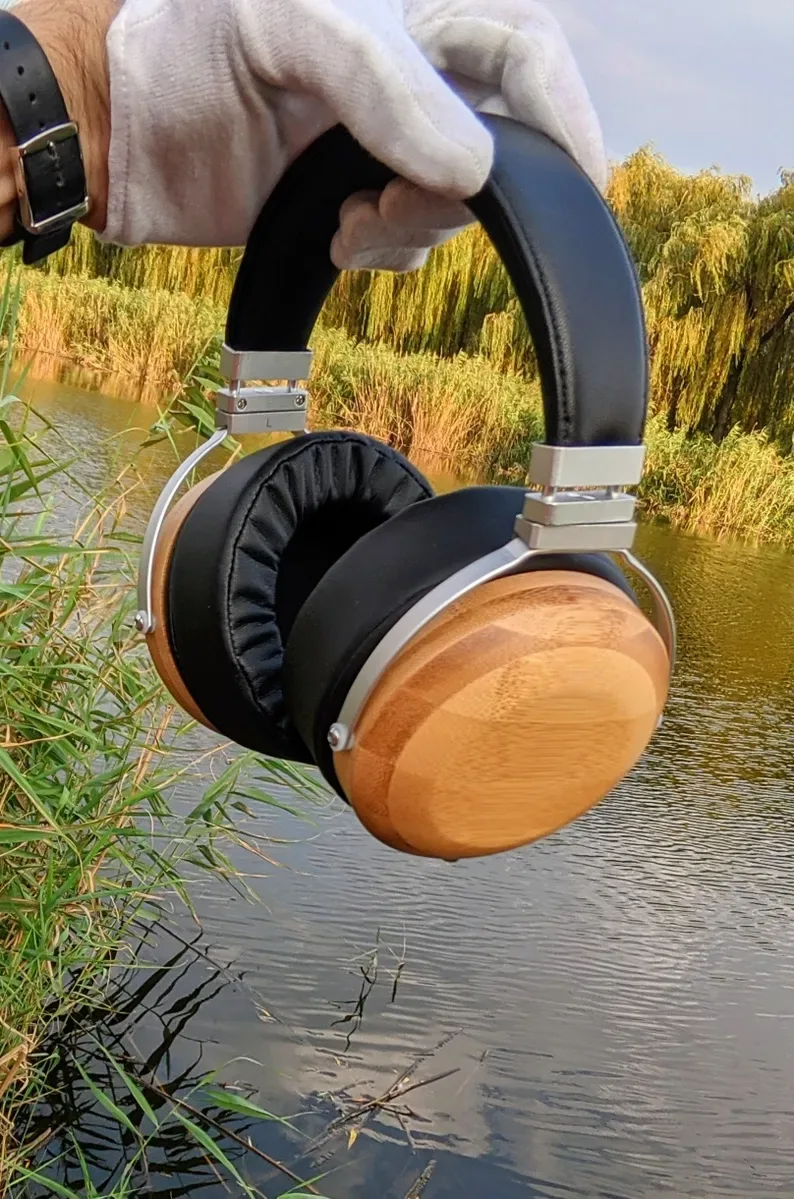 Наушники  HI-FI HI-END  бамбук настройка звука Onkyo SN-1,  STAX 4000$ — фото 6
