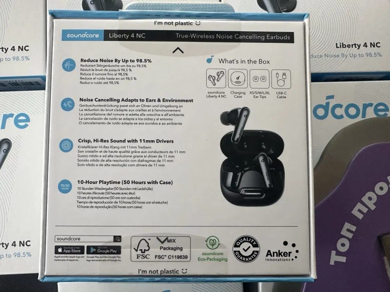Навушники Anker Soundcore Liberty 4 NC Бездротові 98,5% зменшення шуму — фото 2