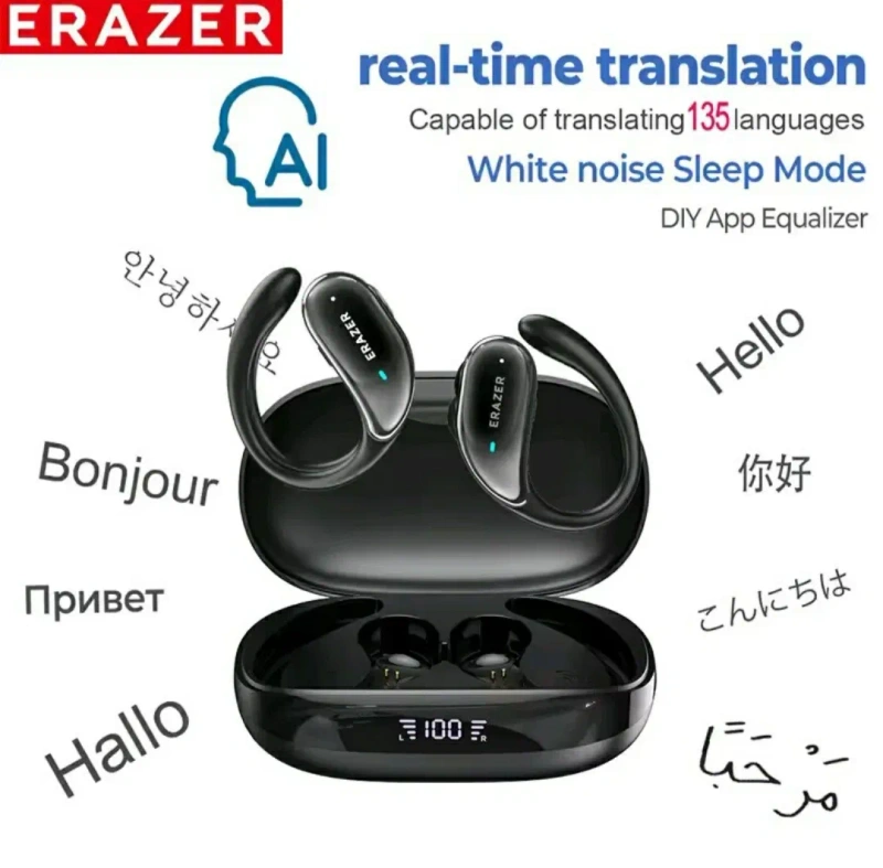 Навушники бездротові Bluetooth 5.4, Erazer Т80 PRO, Спортивні вакуумні, спортивные блютуз наушники,  -Акційна ціна- — фото 8