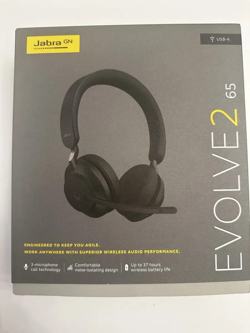 Навушники гарнітура Jabra EVOLVE2 65 MS Stereo Black USB-AС нові оригінал опт дроп — фото 2