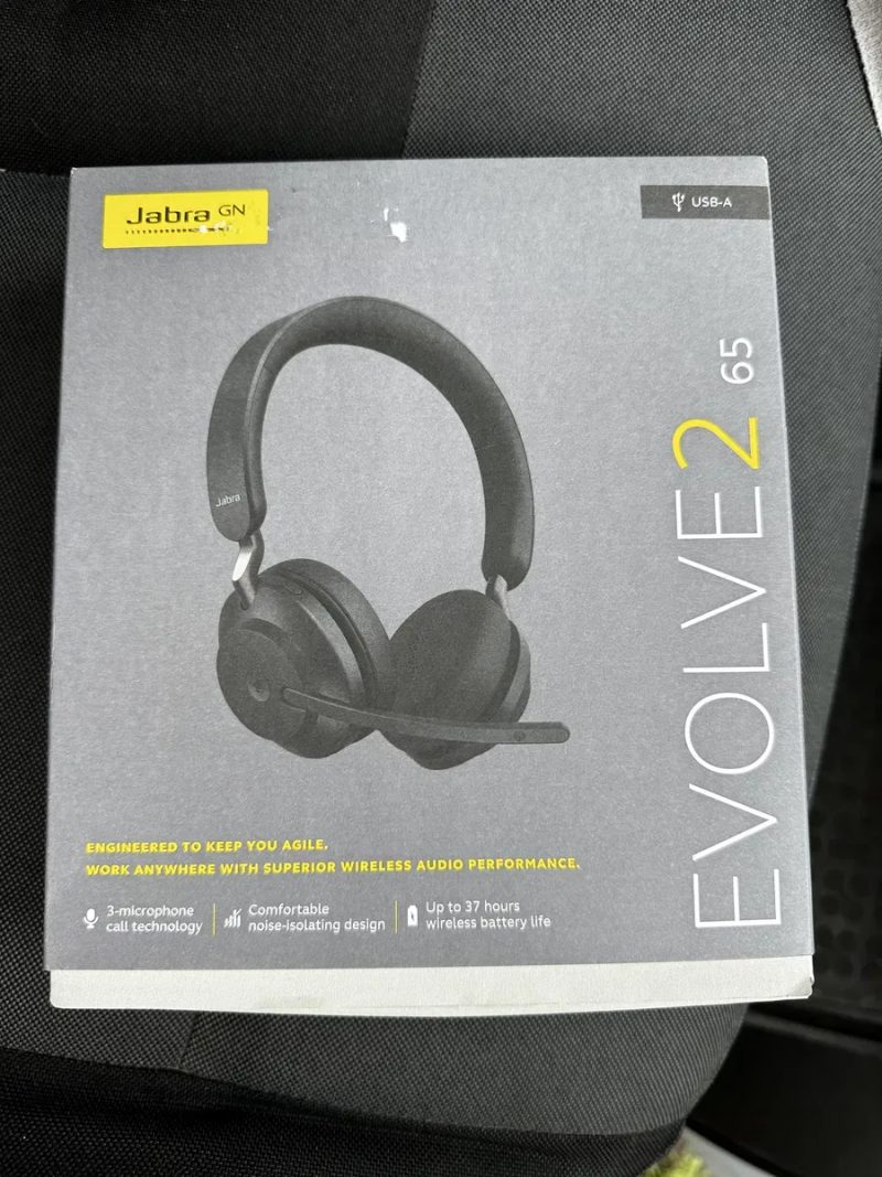 Навушники гарнітура Jabra EVOLVE2 65 MS Stereo Black USB-AС нові оригінал опт дроп — фото 7