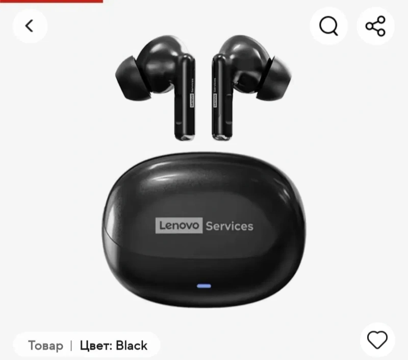 навушники Lenovo TWS Earbuds LP40 Pro — фото 2