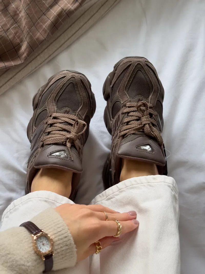New Balance 9060 Chocolate Brown трендові кросівки ню беланс 9060 шоколадні — фото 5