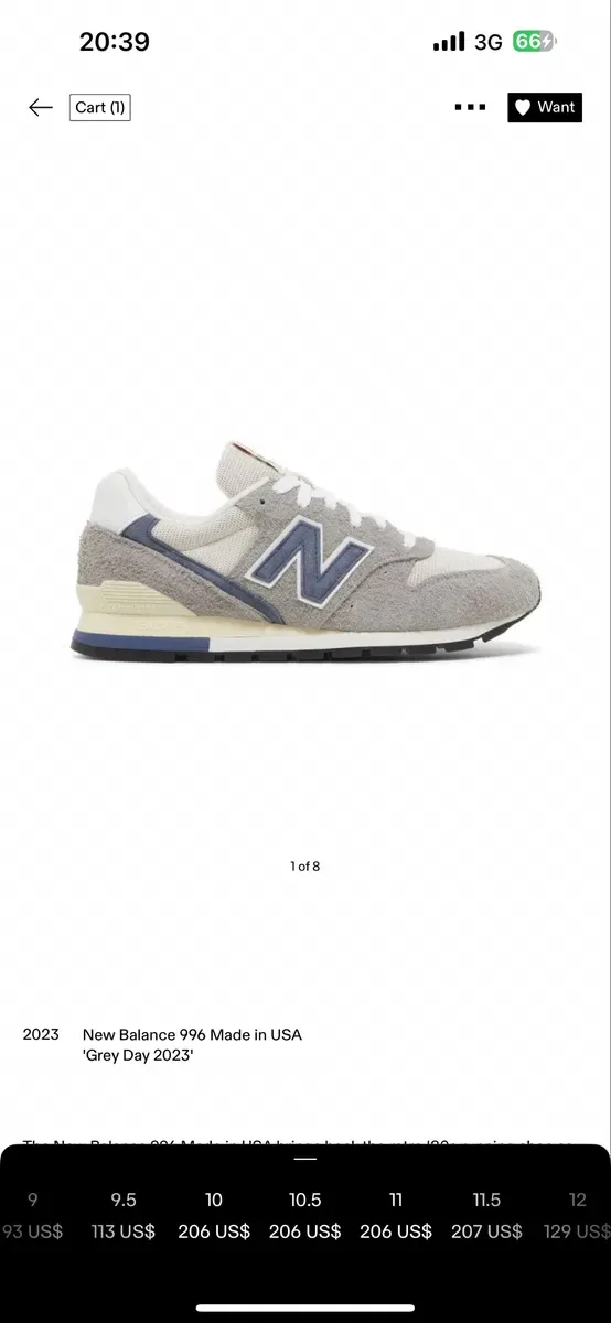 New Balance 996 |28.5 cm|10.5 US|44.5| made in USA U996TE оригінал — фото 8