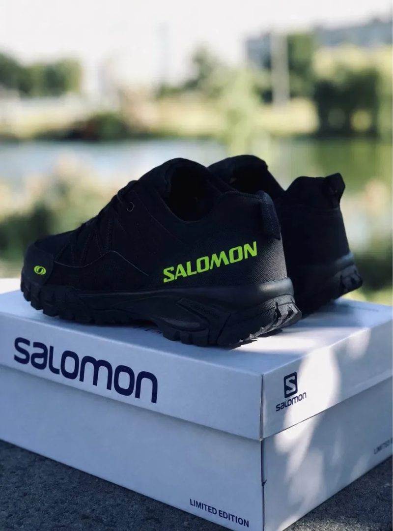 NEW !! Мембранные летние кроссовки Salomon тактические прочные красовки Не парят Дышащие красавки саломон Кожа и мембранна — фото 3