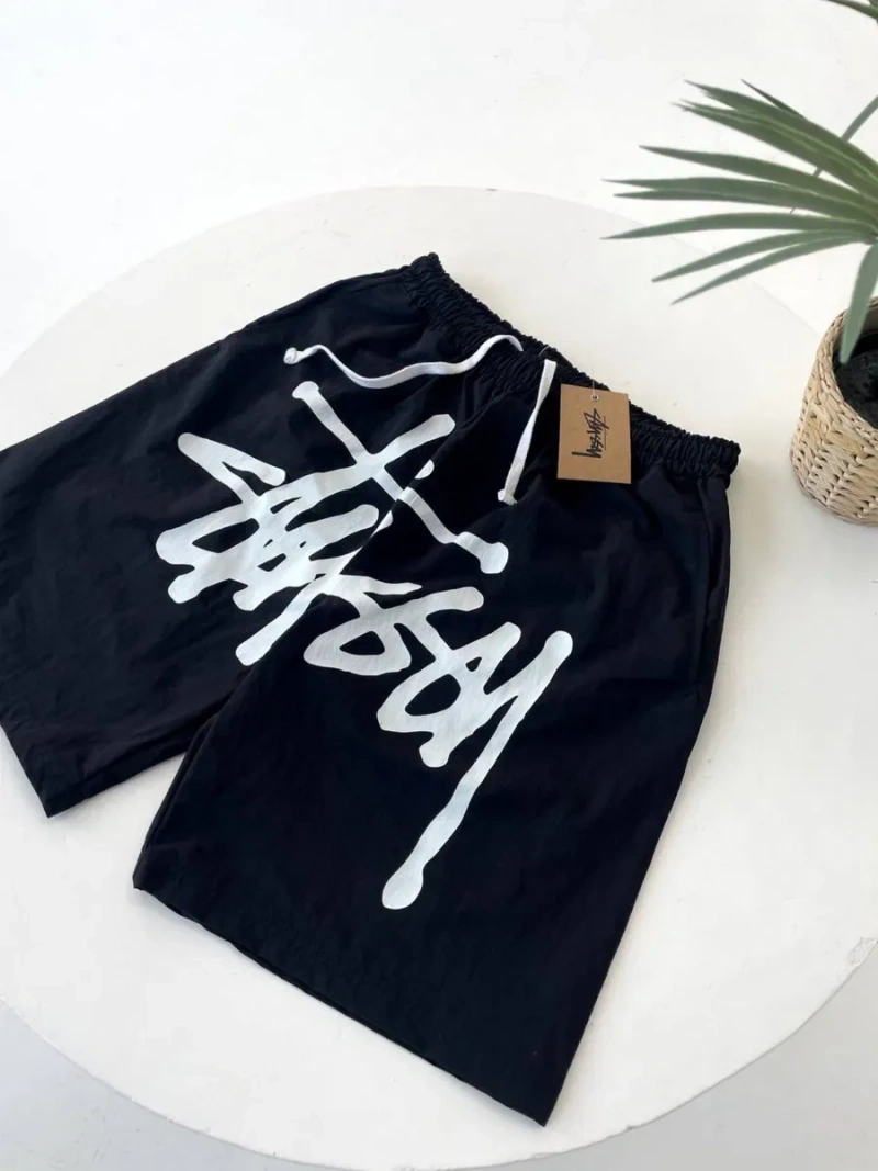 Нейлонові шорти Stussy з великим логотипом/ спортивні шорти стусі на літо/ чоловічі шорти стюссі — фото 2