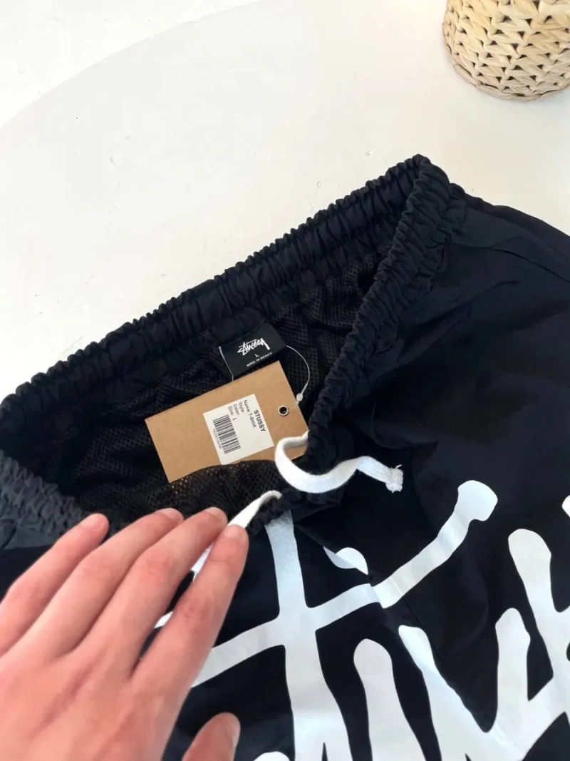 Нейлонові шорти Stussy з великим логотипом/ спортивні шорти стусі на літо/ чоловічі шорти стюссі — фото 3