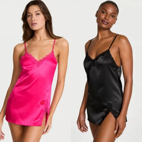 Нічна сорочка / ночнушка / сукня для сну сатін Victoria’s Secret розмір M, S