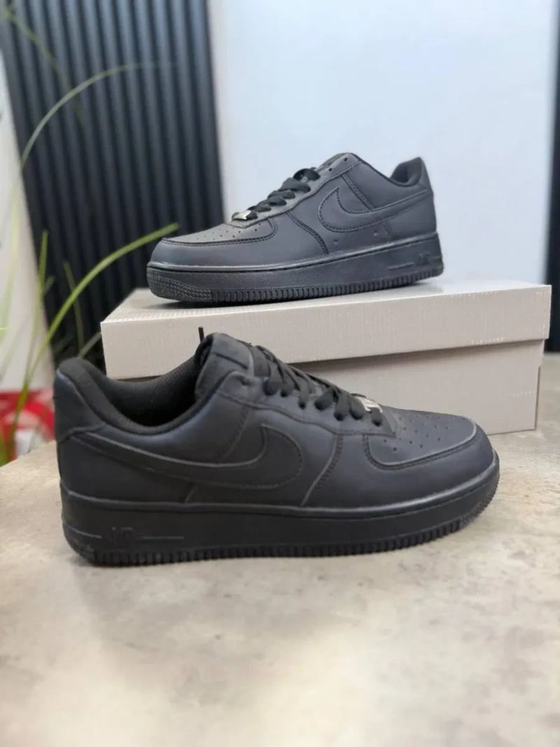 Nike Air Force 1 Black / Чорні найк форс — фото 3