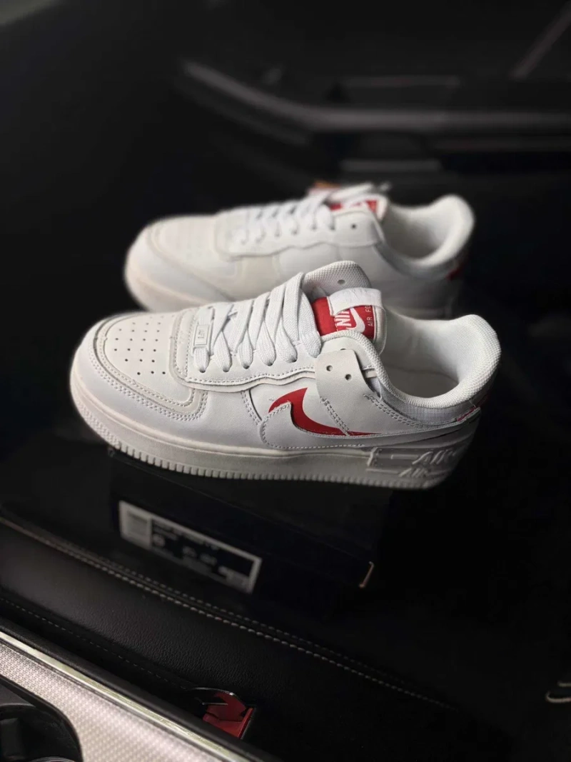 Nike Air Force 1 Shadow кросівки жіночі форси білі ЗНИЖКА — фото 4