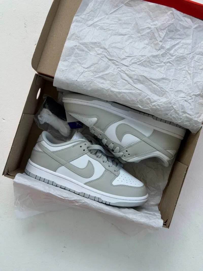 Nike SB Dunk Low Grey White кросівки найк данк сірі шкіряні — фото 2