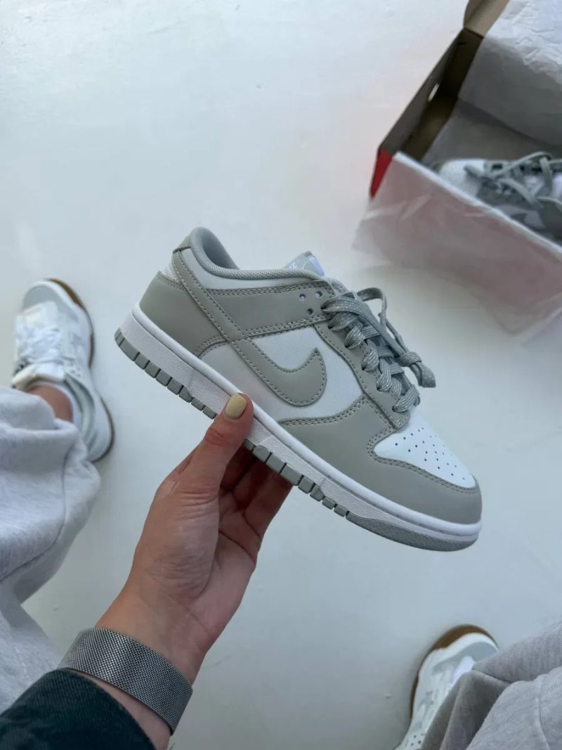 Nike SB Dunk Low Grey White кросівки найк данк сірі шкіряні — фото 3