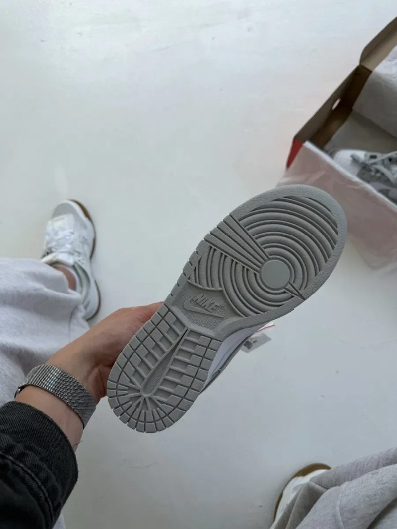 Nike SB Dunk Low Grey White кросівки найк данк сірі шкіряні — фото 5