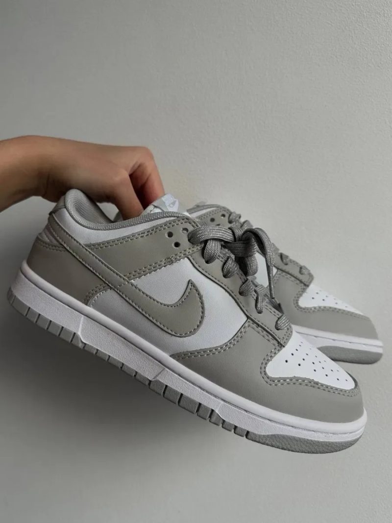 Nike SB Dunk Low Grey White кросівки найк данк сірі шкіряні — фото 6