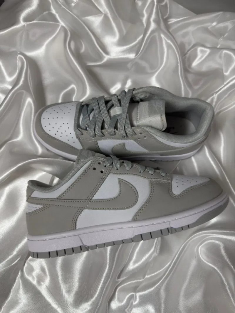 Nike SB Dunk Low Grey White кросівки найк данк сірі шкіряні — фото 7