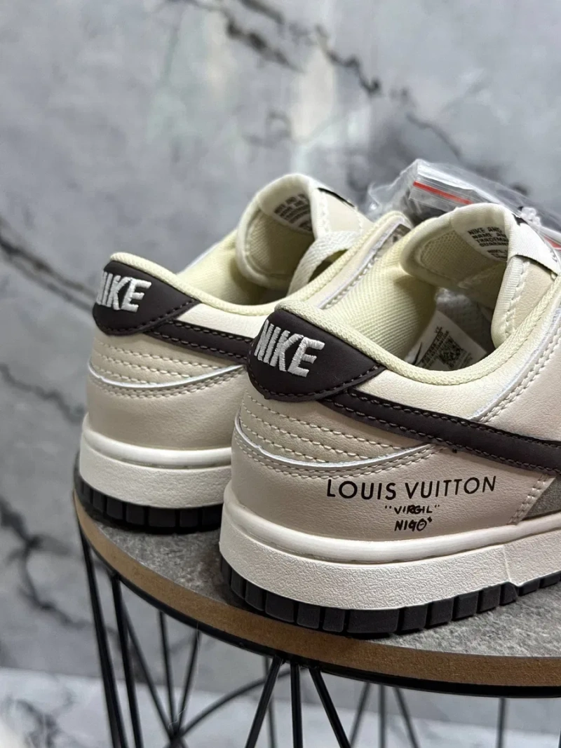 Nike SB Dunk Low x Louis Vuitton Grey Black кросівки найк сб данк луи виттон — фото 6
