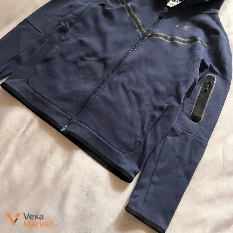Nike Tech Fleece синій худі розмір S — фото 3