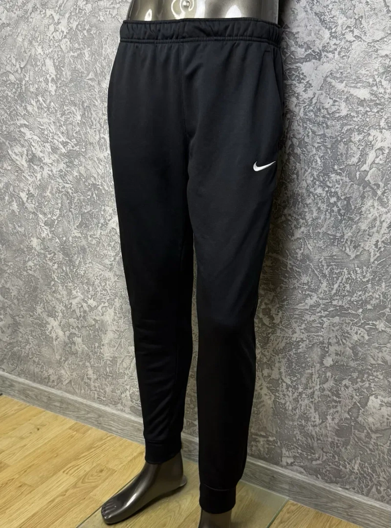 Nike Therma-fit штаны M-L размер спортивные на флисе на манжетах черные — фото 6