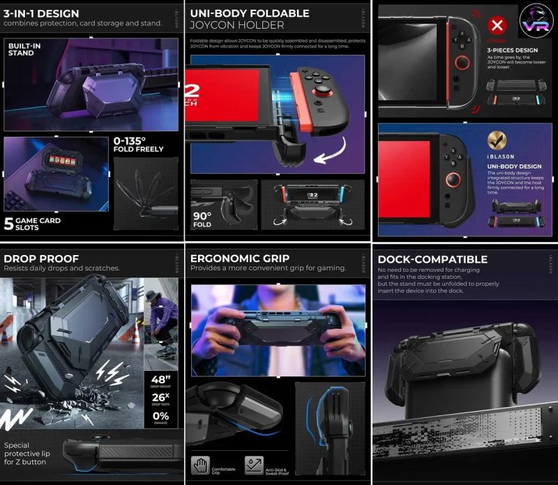 ‼️ Nintendo Switch 2 чохол з підставкою 3-в-1 чехол, cover case — фото 6