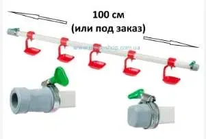 Ниппельное поение, система на 3, 4 или 5 ниппелей в сборе — фото 2