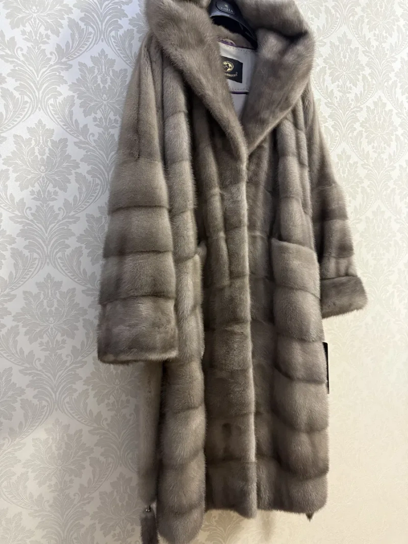 Норковая шуба с капюшоном , Новая, модель «кимоно» Греция ог 160 — фото 2