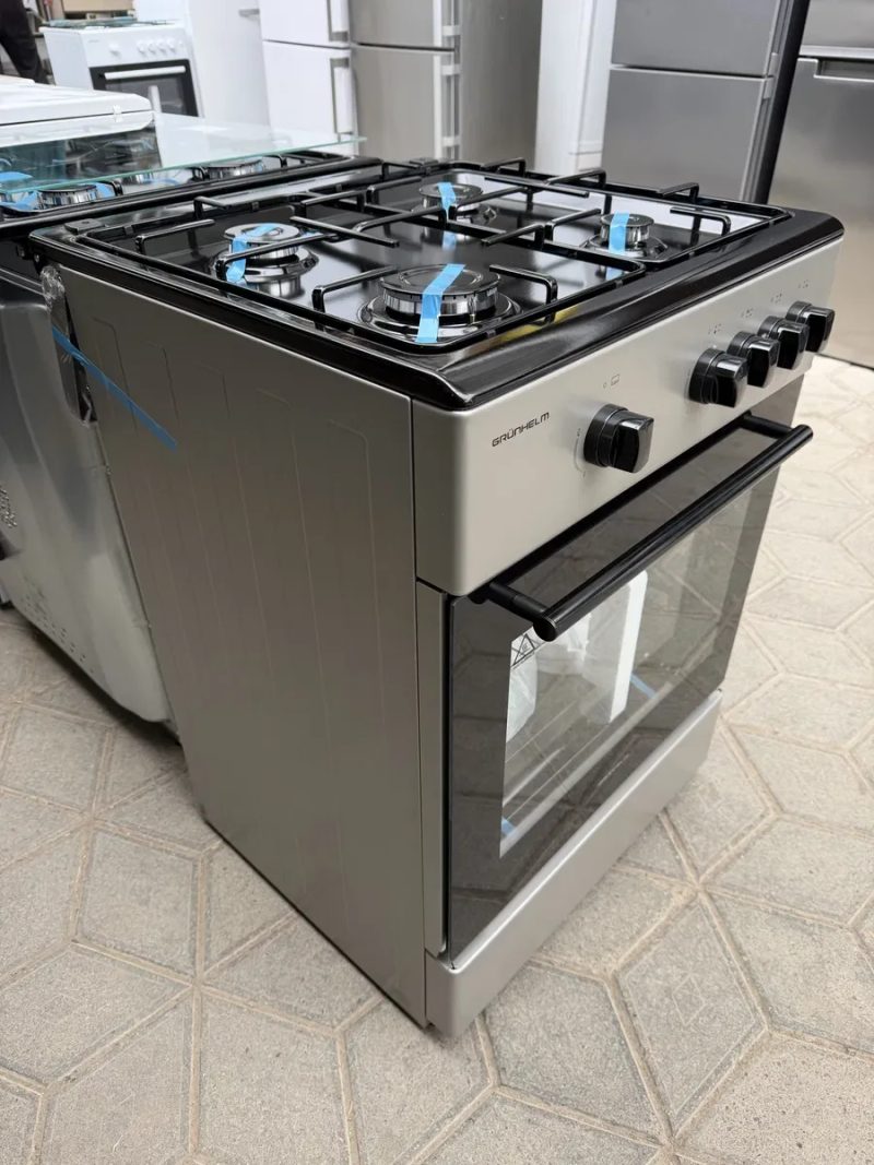 Нова газ плита з газ духовкою шириною 60см GRUNHELM G4FG6612GB — фото 2