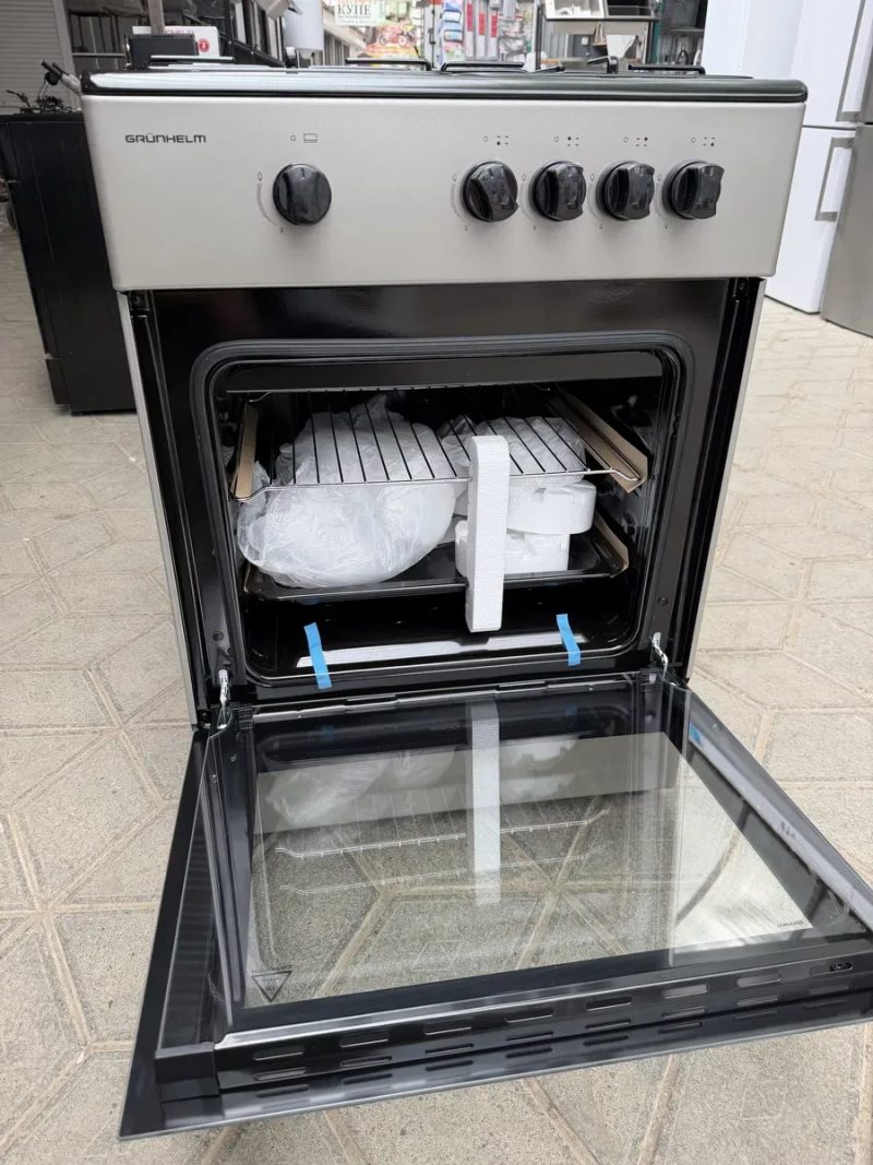Нова газ плита з газ духовкою шириною 60см GRUNHELM G4FG6612GB — фото 5