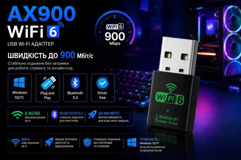Нові адаптери Wi-Fi 5 та Wi-Fi 6 (2.4GHz / 5GHz) + Bluetooth (PCI-E та USB) — фото 5