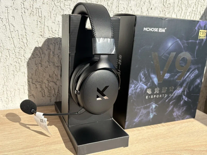 Нові Навушники MCHOSE V9 Pro / Бездротова ігрова гарнітура / 2.4G / Bluetooth з мікрофоном — фото 4