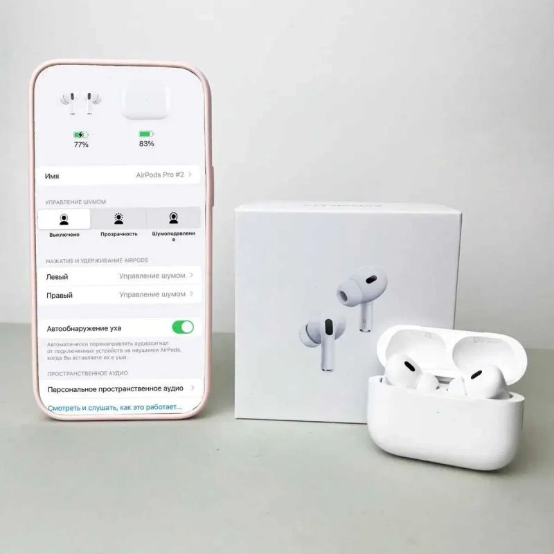 !! НОВІ !! ОРИГІНАЛ МІКРОФОН + ШУМОДАВ AirPods 2 Pro, lux 1:1 з оригінальним мікрофоном та шумоподавленням — фото 4