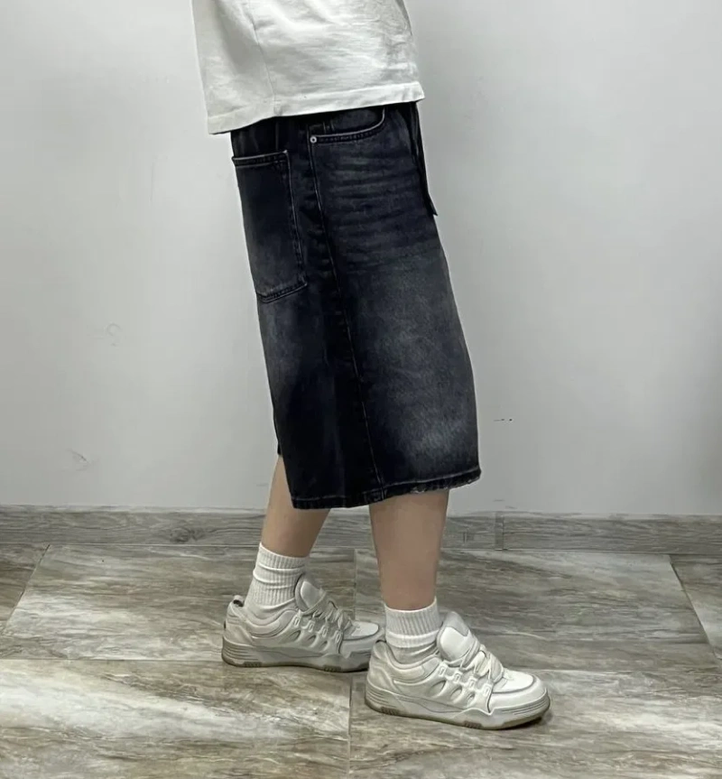 Нові широкі чорні шорти джинсові BAGGY rap shorts широкие шорты Jaded — фото 3