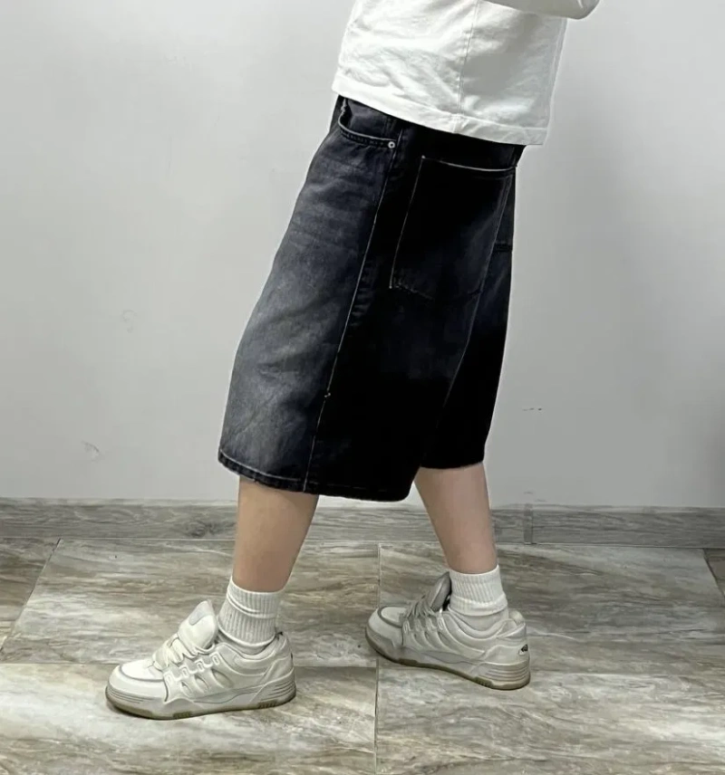 Нові широкі чорні шорти джинсові BAGGY rap shorts широкие шорты Jaded — фото 4