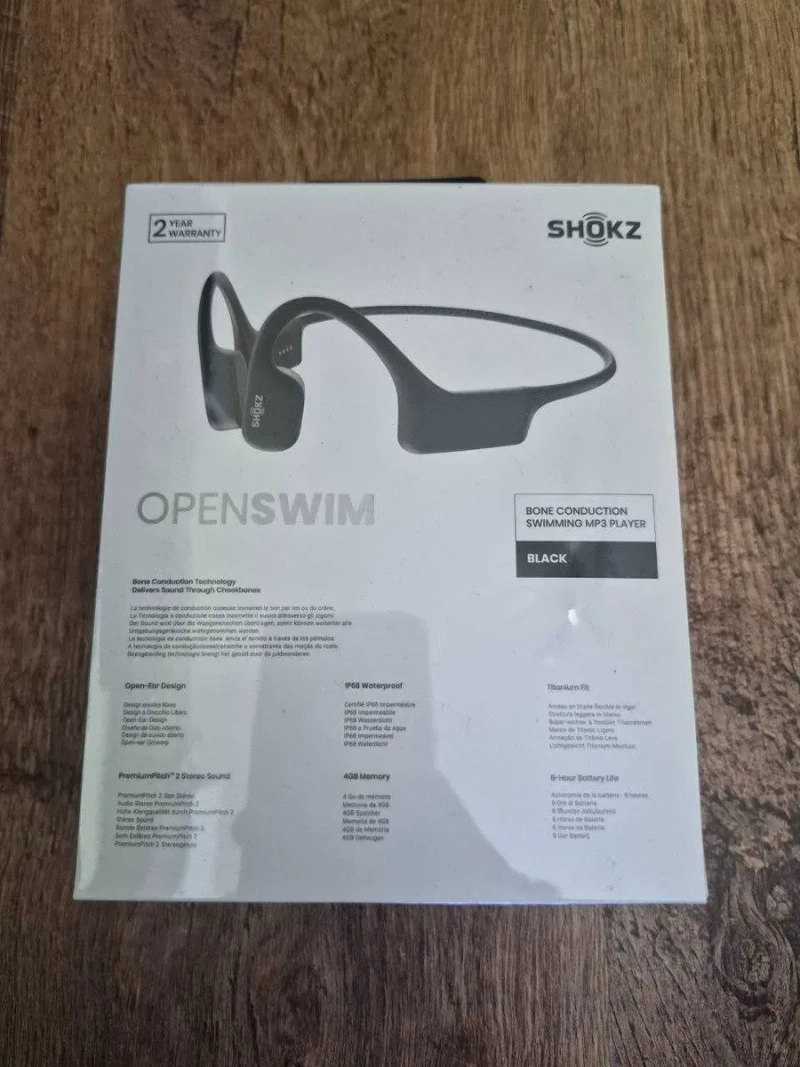 [НОВІ] Shokz OpenSwim Black — Навушники для плавання (Запаковані) — фото 2