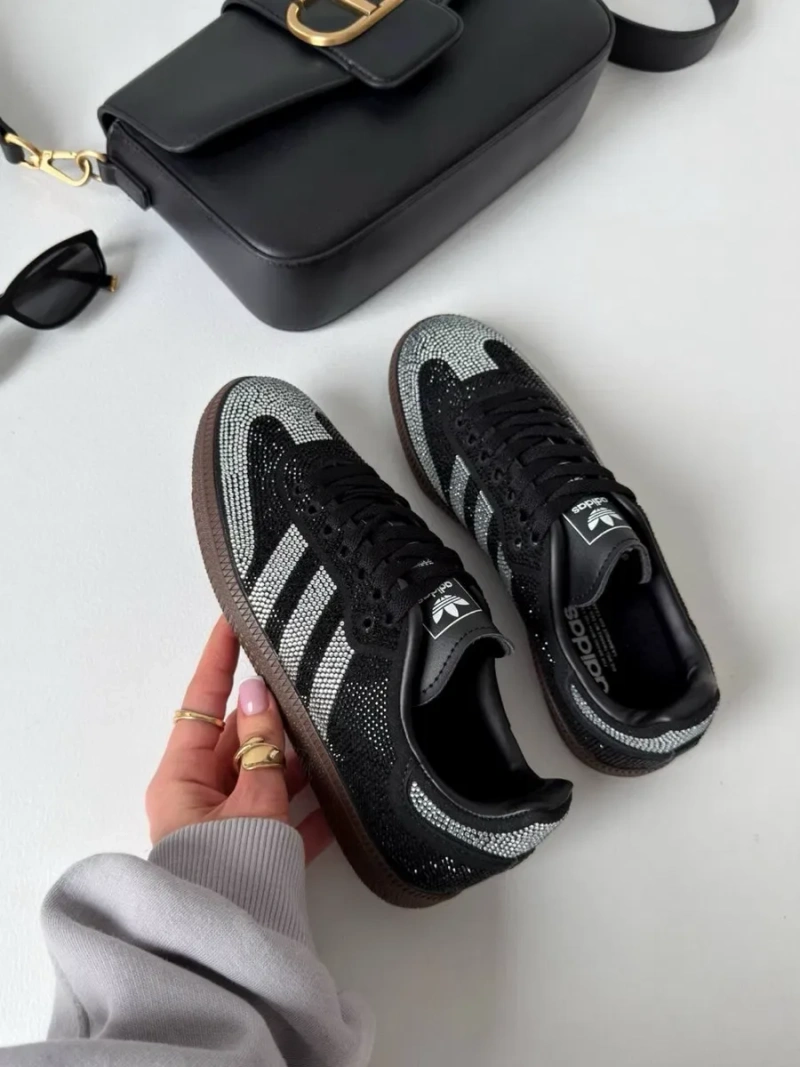 НОВИНКА‼️36-41 Adidas Samba OG Rhinestone Black Spezial Gazelle — фото 4