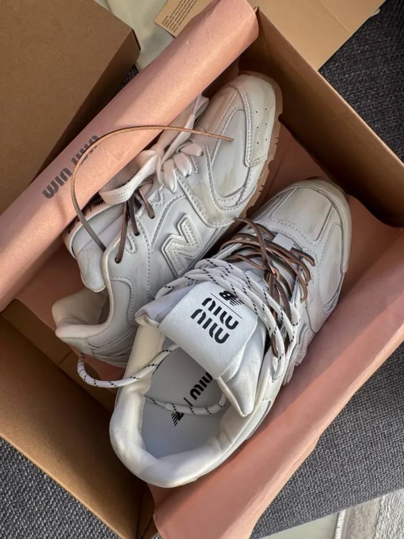 НОВИНКА‼️36-41 New Balance x Miu Miu White Vintage 1906 Air 9060 — фото 6