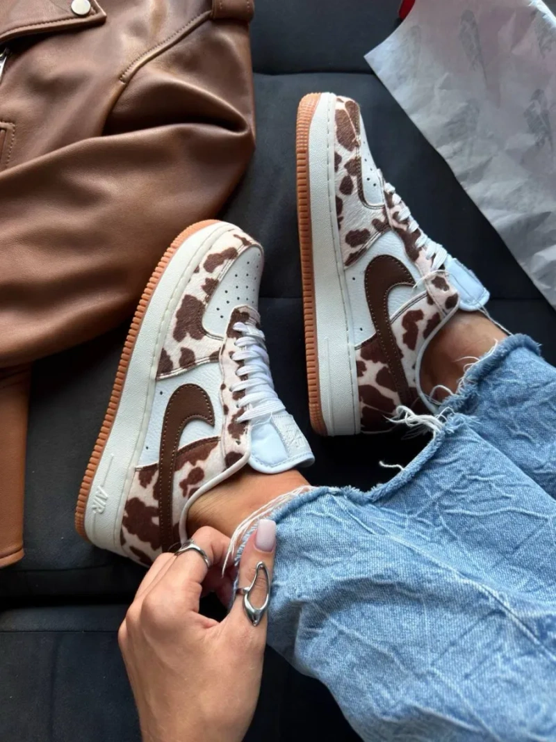 НОВИНКА‼️36-41 Nike Air Force 1 Cow Print Field Dunk Low SB Dawn Milk RNR v2k — фото 8