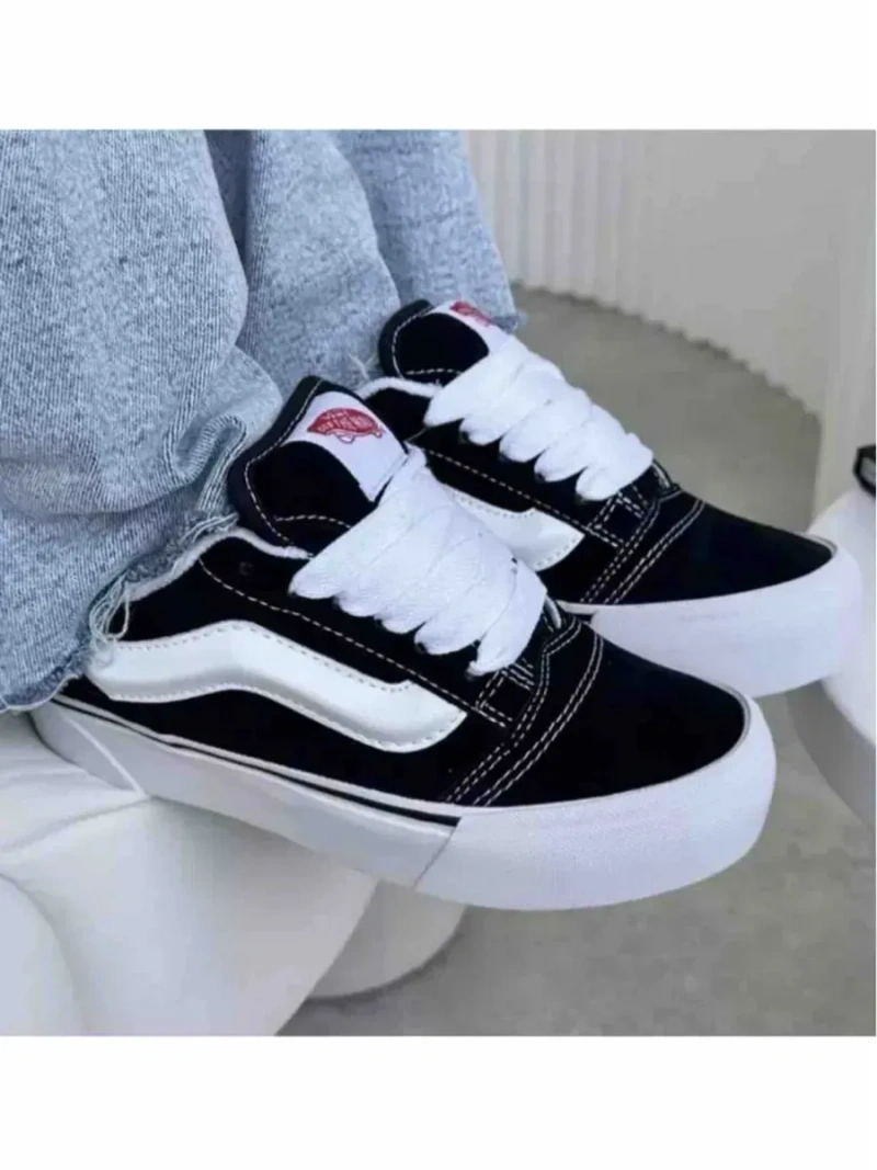 ‼️НОВИНКА Кеди Vans Knu Skool 36-45 black у Чорно-білому кольорі — фото 2