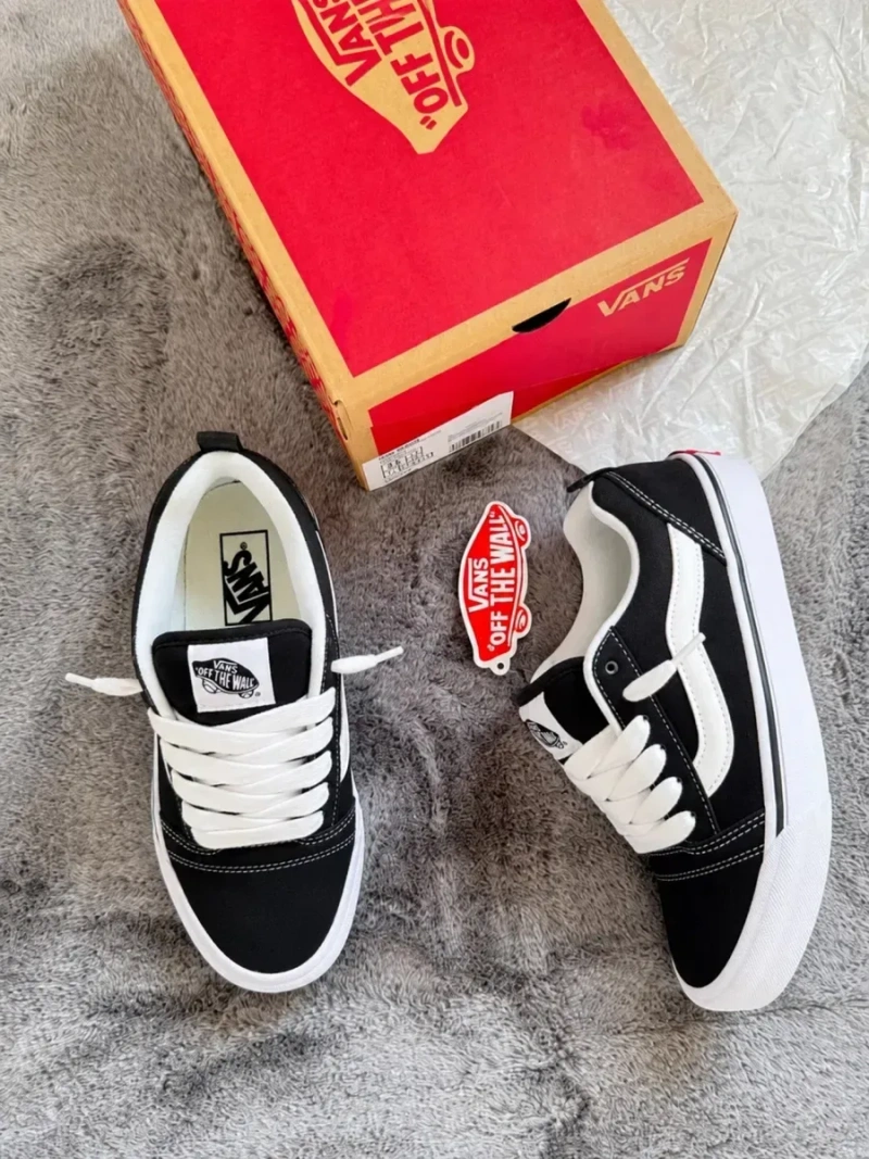 ‼️НОВИНКА Кеди Vans Knu Skool 36-45 black у Чорно-білому кольорі — фото 3