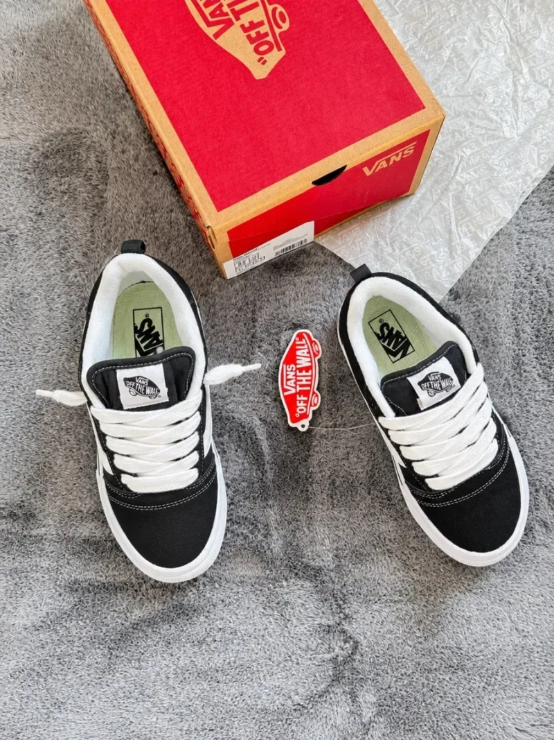 ‼️НОВИНКА Кеди Vans Knu Skool 36-45 black у Чорно-білому кольорі — фото 4