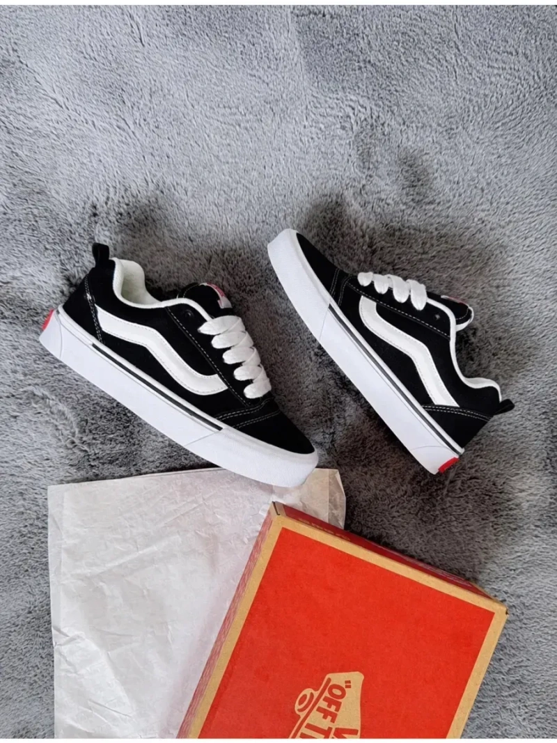 ‼️НОВИНКА Кеди Vans Knu Skool 36-45 black у Чорно-білому кольорі — фото 5