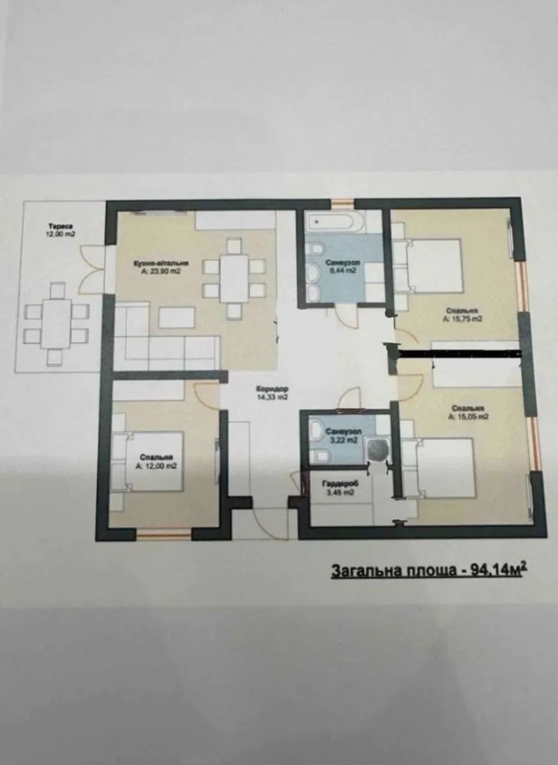 Новий будинок 90 м² з терасою 37 м² | Ділянка 5 соток — фото 8