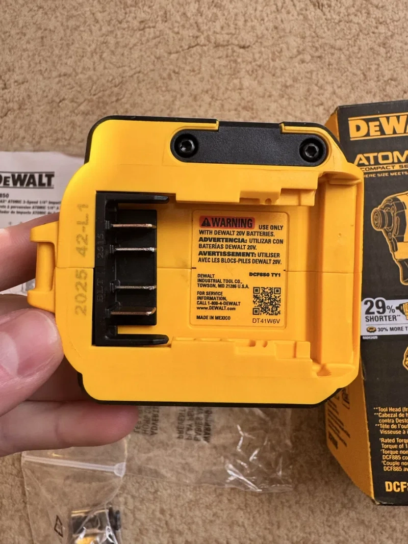 Новий оригінальний безщіточний Імпакт DeWalt 20V DCF850 MADE IN MEXICO — фото 2