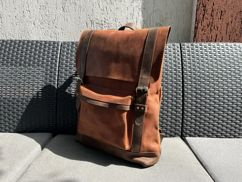 Новий шкіряний рюкзак | Натуральна шкіра | Handmade — фото 2