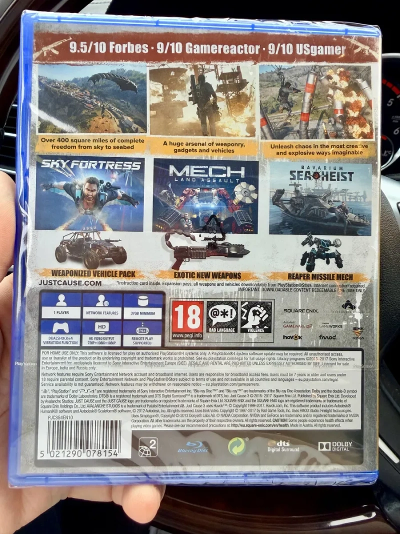 Новий запакований Blu-ray диск PS4 Just Cause 3 Gold Edition — фото 2