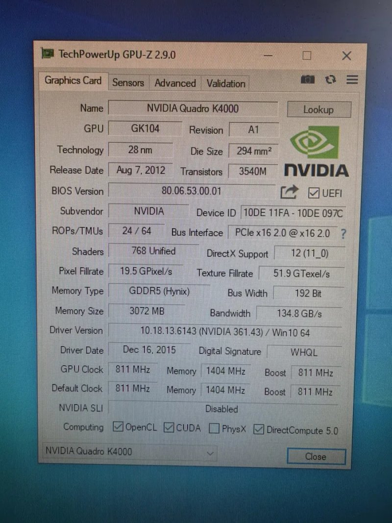Nvidia Quadro K4000 3Gb 192BIT GDDR5 Професійна відеокарта Стан гарний — фото 7