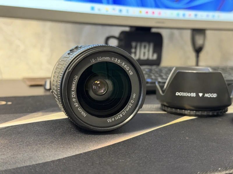 Объектив Nikon DX VR AF-P Nikkor 18-55mm 1:3.5-5.6 G • Идеальное состояние • Бленда в подарок — фото 4